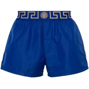 Versace, Heren, Badkleding, Blauw, Maat: XL Zijde,