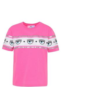 Chiara Ferragni Collection, Dames, Tops, Roze, Maat: XS Katoen,