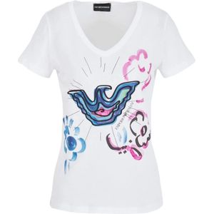Emporio Armani, Dames, Tops, Wit, Maat: M Katoen,