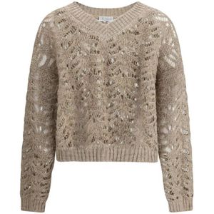 Brunello Cucinelli, Dames, Truien, Beige, Maat: L Linnen,
