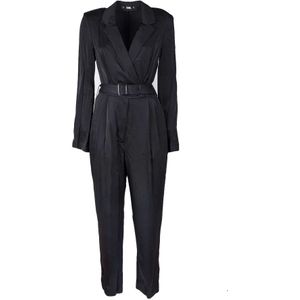 Karl Lagerfeld, Dames, Jumpsuits & Playsuits, Zwart, Maat: M Satijn,