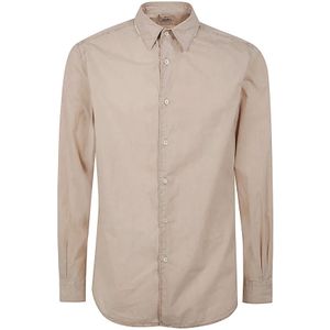 Aspesi, Heren, Overhemden, Beige, Maat: XL Katoen,