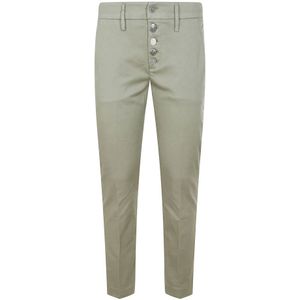 Dondup, Dames, Broeken, Groen, Maat: W25 Katoen,