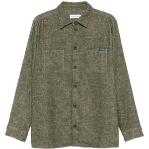 Maison Labiche, Heren, Overhemden, Groen, Maat: S Wol,