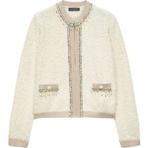 Elena Mirò, Dames, Truien, Wit, Maat: S Fleece,