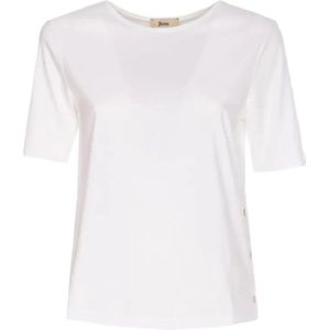 Herno, Dames, Tops, Wit, Maat: L Katoen,