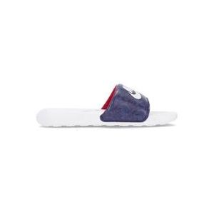 Nike Print Slide Pantoffels voor Mannen , Blue , Heren , Maat: 45 EU