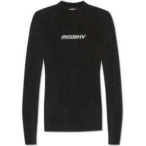 Misbhv, Dames, Blouses & Shirts, Zwart, Maat: Xs/S Leer,