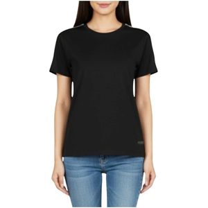 Moschino, Dames, Tops, Zwart, Maat: XS Katoen,
