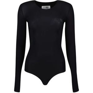 MM6 Maison Margiela, Dames, Tops, Zwart, Maat: L Polyamide,