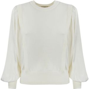 Twinset, Dames, Sweatshirts & Hoodies, Wit, Maat: XS Satijn,