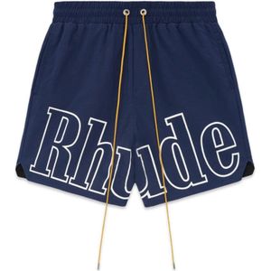 Rhude, Heren, Badkleding, Blauw, Maat: M Nylon,