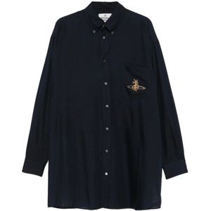 Vivienne Westwood, Heren, Overhemden, Blauw, Maat: S Katoen,
