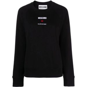 Moschino, Dames, Sweatshirts & Hoodies, Zwart, Maat: M