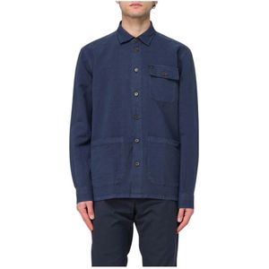Fay, Heren, Overhemden, Blauw, Maat: XL Katoen,