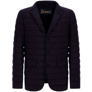 Herno, Heren, Jassen, Blauw, Maat: 2XL Nylon,