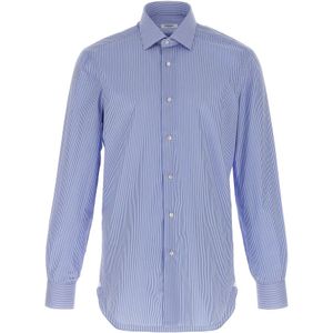 Barba, Heren, Overhemden, Blauw, Maat: XL Katoen,