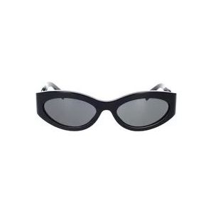 Celine Ovale zonnebril met grijze lenzen , Black , Dames , Maat: 56 MM