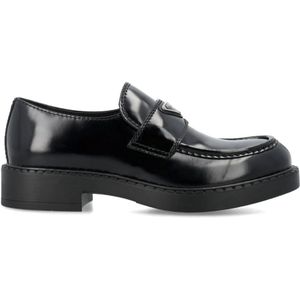 Prada Chocolade Loafer Schoenen , Black , Heren , Maat: 44 EU