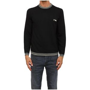 Emporio Armani, Heren, Truien, Zwart, Maat: XL Wol,
