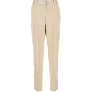 TotêMe, Dames, Broeken, Beige, Maat: S Satijn,