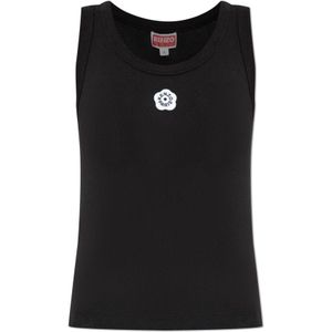 Kenzo, Dames, Tops, Zwart, Maat: S Katoen,