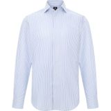 Boggi Milano - Overhemd - Lichtblauw/Wit - Krijtstrepen - Lange Mouw
