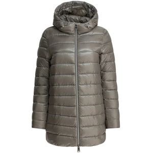 Herno, Dames, Jassen, Grijs, Maat: XS Polyamide,