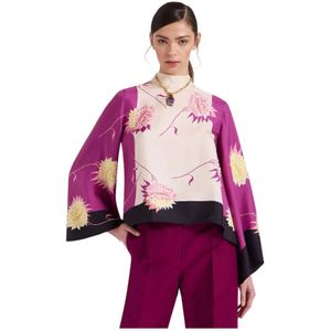 La DoubleJ, Dames, Blouses & Shirts, Veelkleurig, Maat: S Zijde,
