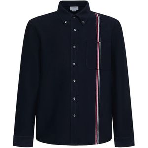 Thom Browne, Heren, Overhemden, Blauw, Maat: M Katoen,