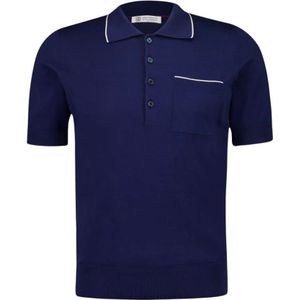 Brunello Cucinelli, Heren, Tops, Blauw, Maat: S Katoen,