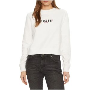 Guess, Dames, Sweatshirts & Hoodies, Wit, Maat: XS Katoen,