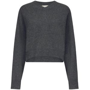 Loulou Studio, Dames, Truien, Grijs, Maat: M Kasjmier,