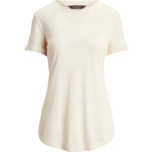 Ralph Lauren, Dames, Tops, Wit, Maat: S Linnen,