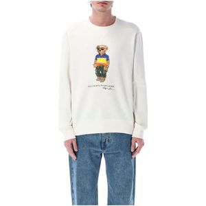 Polo Ralph Lauren, Heren, Sweatshirts & Hoodies, Wit, Maat: XL Katoen,