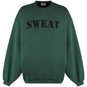 Vetements, Heren, Sweatshirts & Hoodies, Groen, Maat: S Katoen,