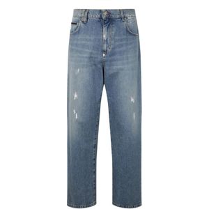Philipp Plein, Heren, Jeans, Blauw, Maat: W30 Denim,