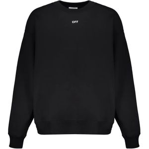 Off White, Heren, Sweatshirts & Hoodies, Zwart, Maat: M