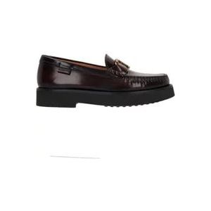 Tod's Bordeauxrode Geborsteld Leren Mocassins , Brown , Dames , Maat: 40 EU