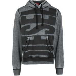 Diesel, Heren, Sweatshirts & Hoodies, Grijs, Maat: M Katoen,