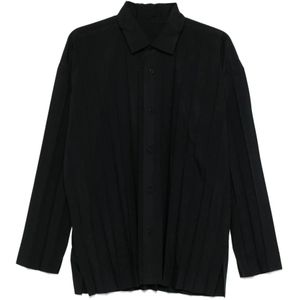 Issey Miyake, Heren, Overhemden, Zwart, Maat: M