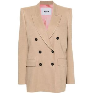 Msgm, Dames, Jassen, Beige, Maat: XS