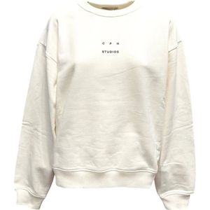 Copenhagen Studios, Dames, Sweatshirts & Hoodies, Wit, Maat: S Katoen,