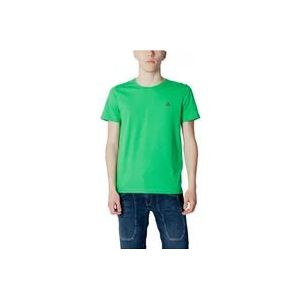 Peuterey Groene Katoenen T-Shirt met Lange Mouwen , Green , Heren , Maat: S