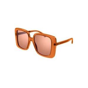 Gucci Trendy zonnebrillencollectie , Orange , Dames , Maat: 55 MM