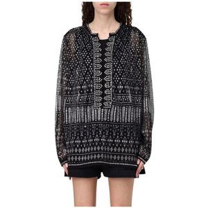 Isabel Marant - Blouse - Zwart - Mouwloos - Katoen