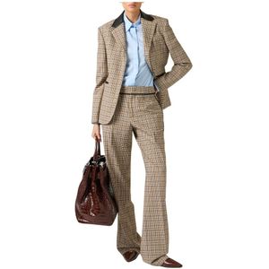 Iceberg, Dames, Broeken, Bruin, Maat: XS Leer,