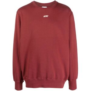 Autry, Heren, Sweatshirts & Hoodies, Rood, Maat: XL Katoen,