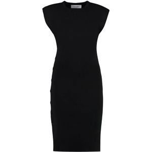 Yves Salomon, Dames, Jurken, Zwart, Maat: XS Poliester,