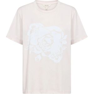 Part Two - Mauve Chalk Rose Print - T-shirt - Roze - 100% Katoen